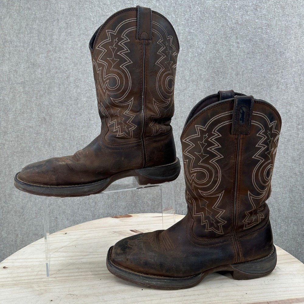 Durango Rebel Western Boots Mens 9D Brown Leather Work Boot Pull On